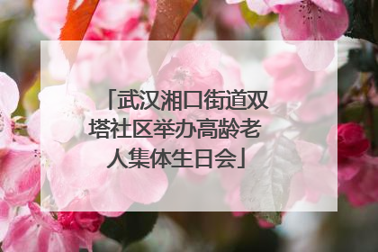 武汉湘口街道双塔社区举办高龄老人集体生日会