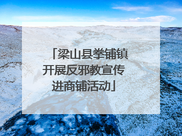 梁山县拳铺镇开展反邪教宣传进商铺活动