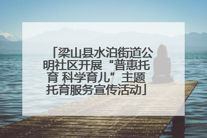 梁山县水泊街道公明社区开展“普惠托育 科学育儿”主题托育服务宣传活动