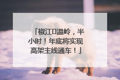 椒江⇌温岭，半小时！年底将实现高架主线通车！