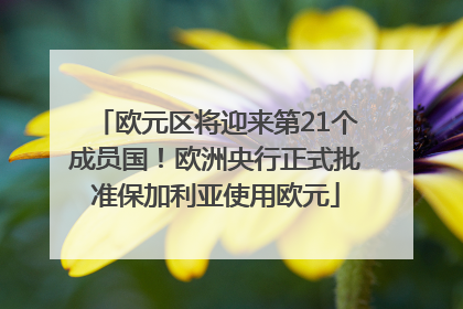欧元区将迎来第21个成员国！欧洲央行正式批准保加利亚使用欧元