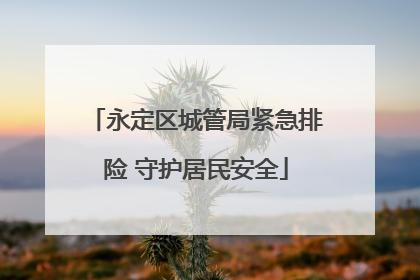 永定区城管局紧急排险 守护居民安全