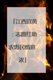 江西宜黄：志愿红助农惠民情意浓