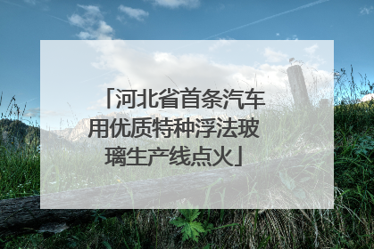 河北省首条汽车用优质特种浮法玻璃生产线点火