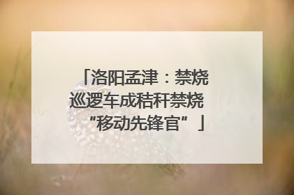 洛阳孟津：禁烧巡逻车成秸秆禁烧“移动先锋官”