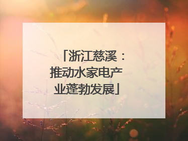浙江慈溪：推动水家电产业蓬勃发展