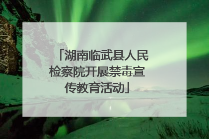 湖南临武县人民检察院开展禁毒宣传教育活动