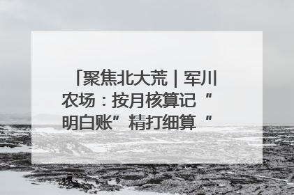 聚焦北大荒｜军川农场：按月核算记“明白账”精打细算“过紧日子”