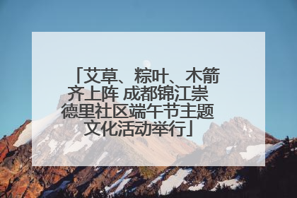 艾草、粽叶、木箭齐上阵 成都锦江崇德里社区端午节主题文化活动举行
