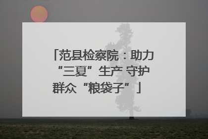 范县检察院：助力“三夏”生产 守护群众“粮袋子”