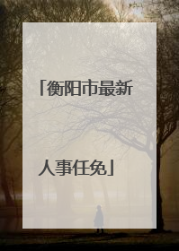 衡阳市最新人事任免
