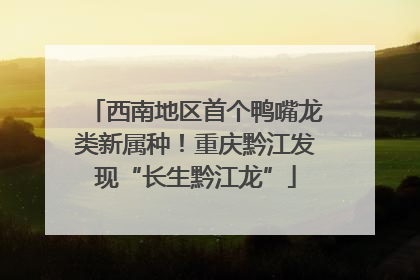 西南地区首个鸭嘴龙类新属种！重庆黔江发现“长生黔江龙”