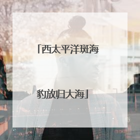 西太平洋斑海豹放归大海