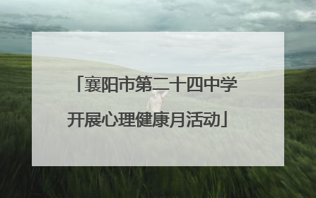 襄阳市第二十四中学开展心理健康月活动