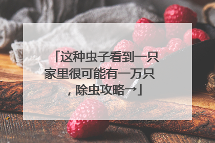 这种虫子看到一只家里很可能有一万只，除虫攻略→