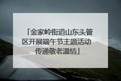 金家岭街道山东头管区开展端午节主题活动 传递敬老温情
