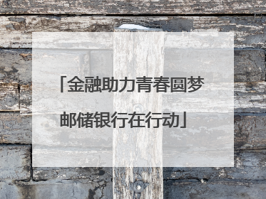 金融助力青春圆梦邮储银行在行动