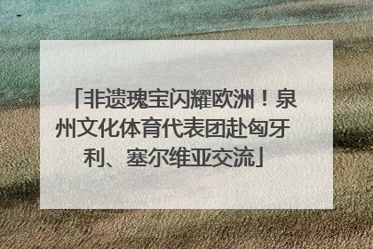 非遗瑰宝闪耀欧洲！泉州文化体育代表团赴匈牙利、塞尔维亚交流