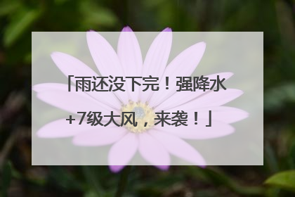 雨还没下完！强降水+7级大风，来袭！