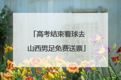 高考结束看球去 山西男足免费送票