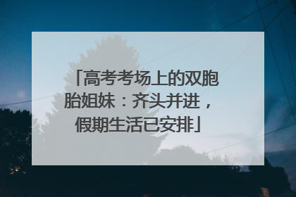 高考考场上的双胞胎姐妹：齐头并进，假期生活已安排
