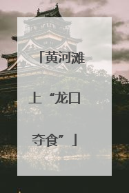 黄河滩上“龙口夺食”