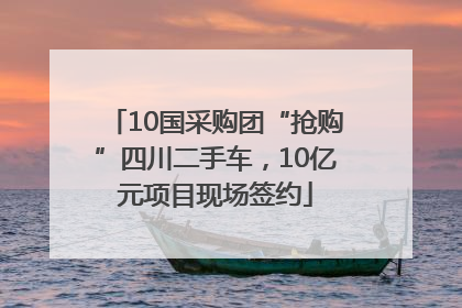10国采购团“抢购”四川二手车，10亿元项目现场签约