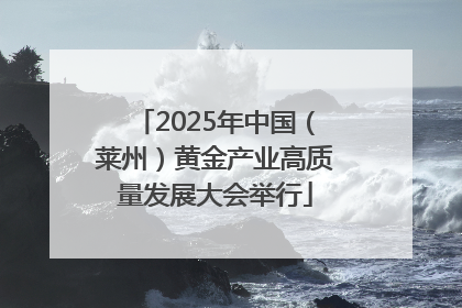 2025年中国（莱州）黄金产业高质量发展大会举行