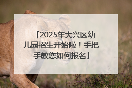 2025年大兴区幼儿园招生开始啦！手把手教您如何报名