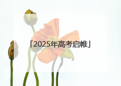 2025年高考启帷