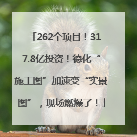 262个项目！317.8亿投资！德化“施工图”加速变“实景图”，现场燃爆了！