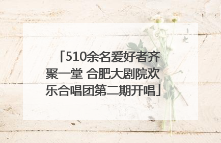 510余名爱好者齐聚一堂 合肥大剧院欢乐合唱团第二期开唱