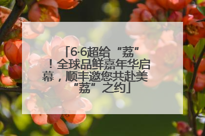 6·6超给“荔”！全球品鲜嘉年华启幕，顺丰邀您共赴美“荔”之约