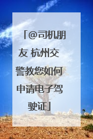 @司机朋友 杭州交警教您如何申请电子驾驶证